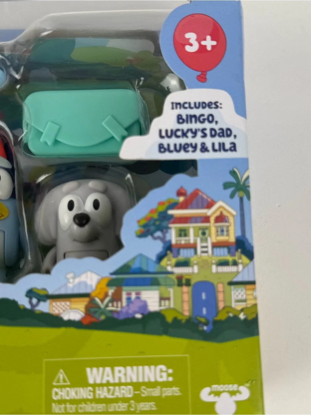 Bluey Pass The Parcel Figure Set Toys Kids Moose Toys Party Play Set